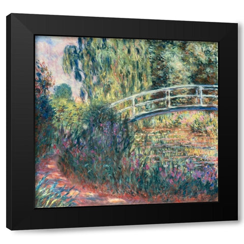Le pont japonais: bassin aux nympheas Black Modern Wood Framed Art Print by Monet, Claude