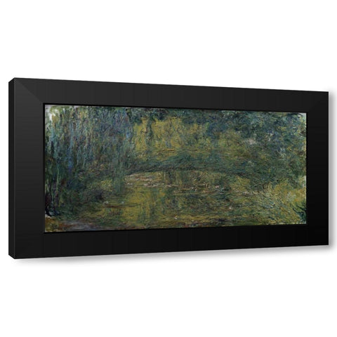Le Pont japonais II Black Modern Wood Framed Art Print by Monet, Claude