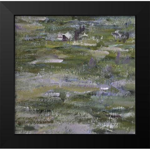 Study of Water Lilies - Etude des nympheas Black Modern Wood Framed Art Print by Monet, Claude
