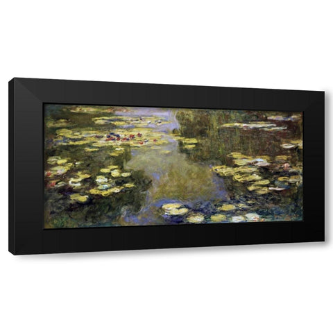 Water Lily Pond - Le Bassin aux nympheas Black Modern Wood Framed Art Print by Monet, Claude