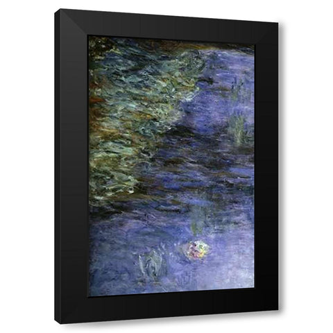Water Lilies (Detail) Black Modern Wood Framed Art Print by Monet, Claude