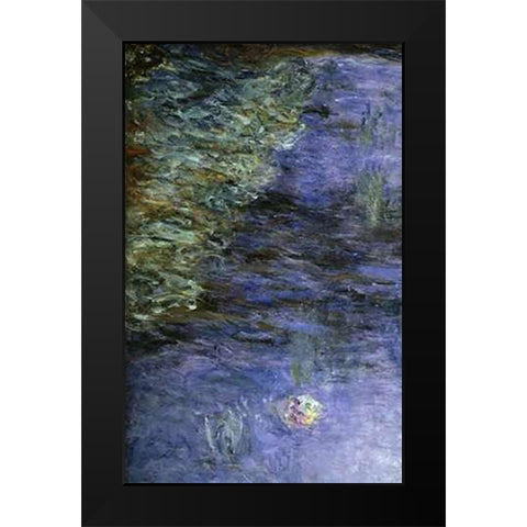 Water Lilies (Detail) Black Modern Wood Framed Art Print by Monet, Claude