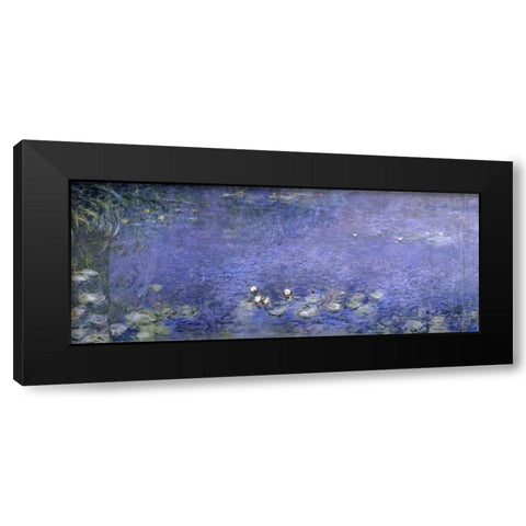 Water Lilies - Nymphaeas VI Black Modern Wood Framed Art Print with Double Matting by Monet, Claude