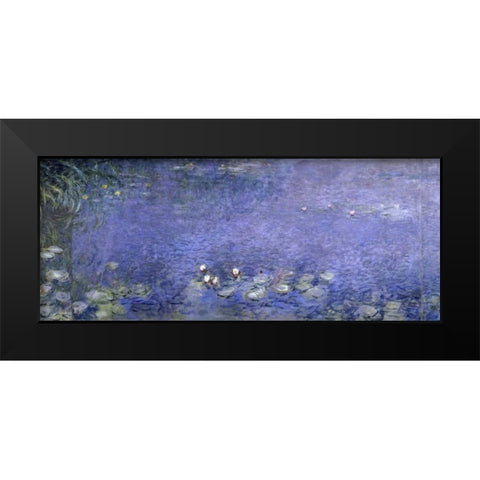 Water Lilies - Nymphaeas VI Black Modern Wood Framed Art Print by Monet, Claude