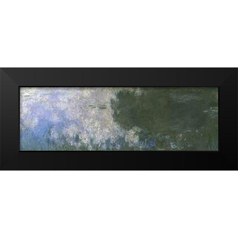 Water Lilies (Nympheas) X Black Modern Wood Framed Art Print by Monet, Claude