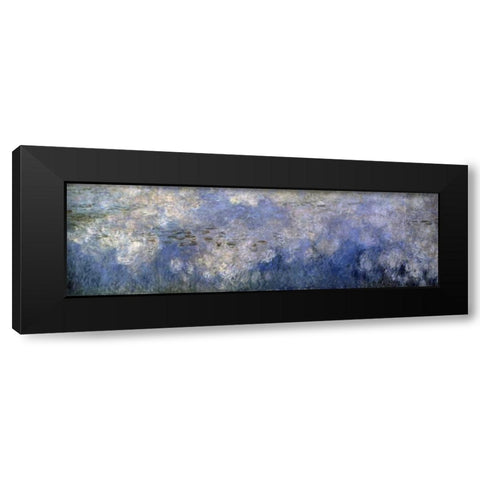 Water Lilies: The Clouds, c. 1914-26 - center panel Black Modern Wood Framed Art Print by Monet, Claude