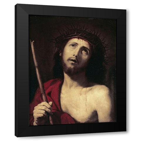 Wretched Black Modern Wood Framed Art Print by Ribera, Jusepe de