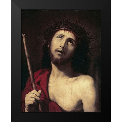 Wretched Black Modern Wood Framed Art Print by Ribera, Jusepe de