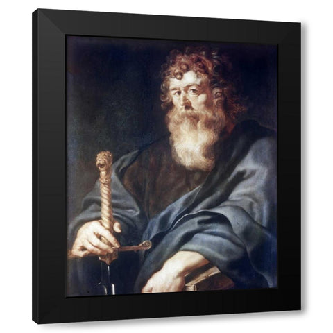 Paul Black Modern Wood Framed Art Print by Rubens, Peter Paul