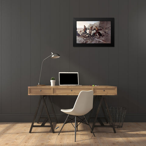 Scout Black Modern Wood Framed Art Print by Russell, Charles
