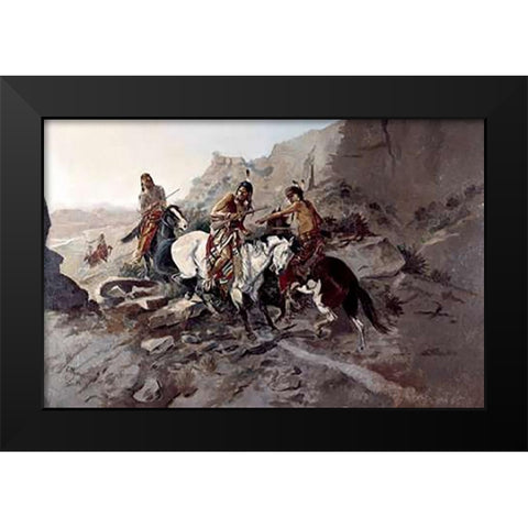 Scout Black Modern Wood Framed Art Print by Russell, Charles
