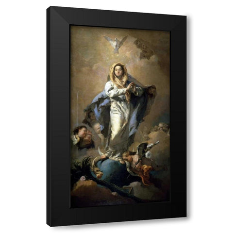 Conception Black Modern Wood Framed Art Print by Tiepolo, Giovanni Battista