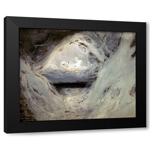 Creation Black Modern Wood Framed Art Print by Tissot, James