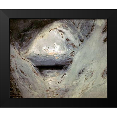 Creation Black Modern Wood Framed Art Print by Tissot, James