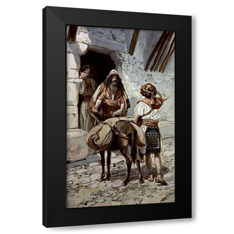 David Takes Saul The Presents From Jesse Black Modern Wood Framed Art Print with Double Matting by Tissot, James