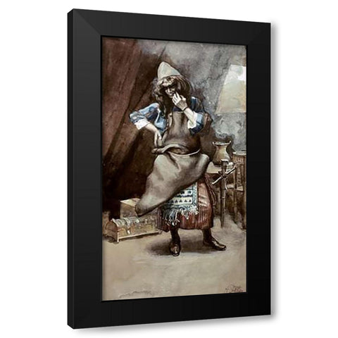 Goldsmith Black Modern Wood Framed Art Print with Double Matting by Tissot, James