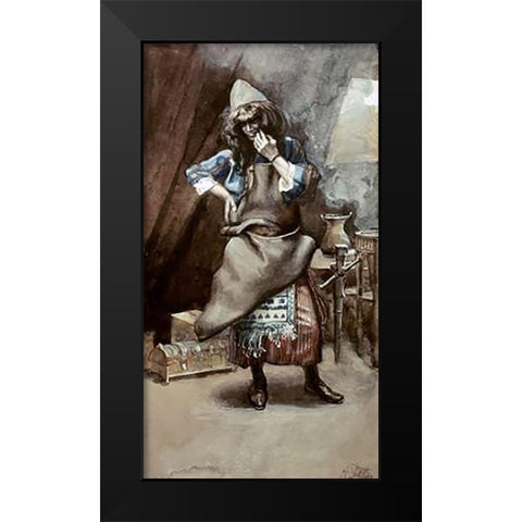 Goldsmith Black Modern Wood Framed Art Print by Tissot, James