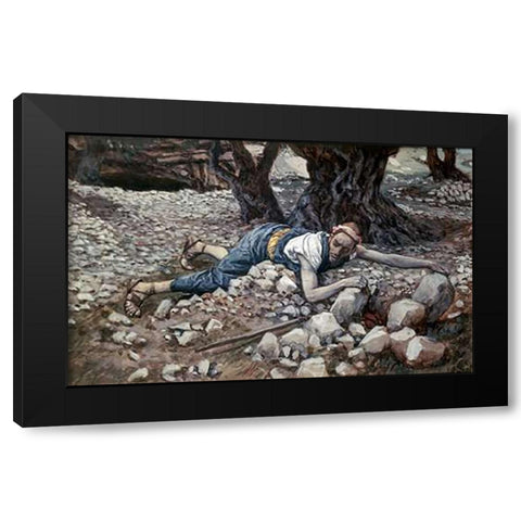 Hidden Treasure Black Modern Wood Framed Art Print with Double Matting by Tissot, James