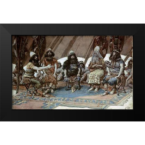 Kings of The Five Great Cities Black Modern Wood Framed Art Print by Tissot, James