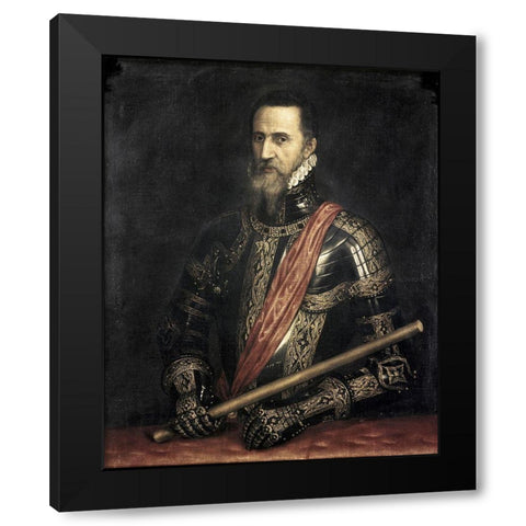 Grand Duke of Alba Black Modern Wood Framed Art Print with Double Matting by Titian
