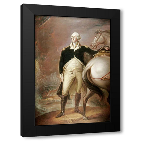 George Washington Black Modern Wood Framed Art Print with Double Matting by Unknown