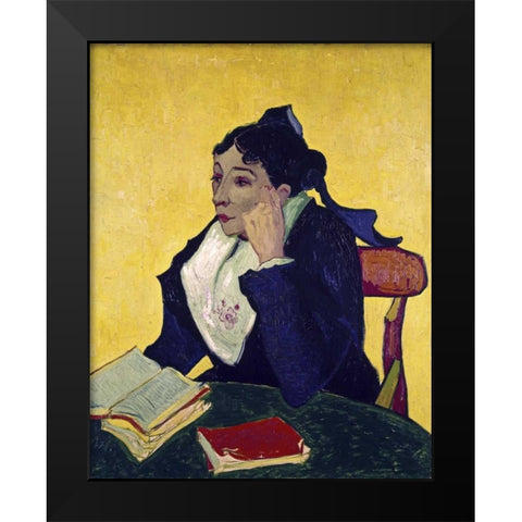 LArlesienne: Madame Joseph Michel Ginoux Black Modern Wood Framed Art Print by Van Gogh, Vincent