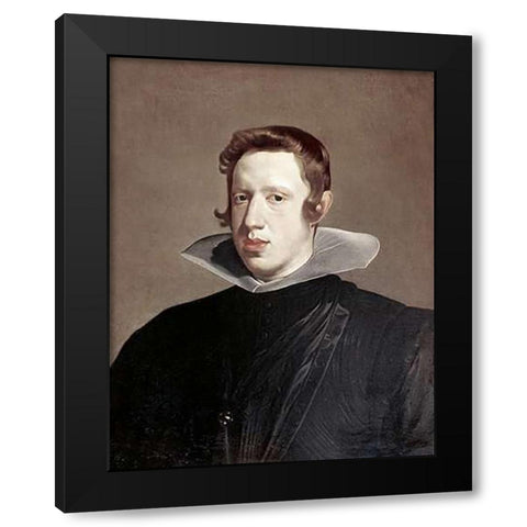 Prince Philip Iv Black Modern Wood Framed Art Print with Double Matting by Velazquez, Diego