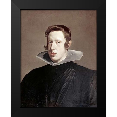 Prince Philip Iv Black Modern Wood Framed Art Print by Velazquez, Diego