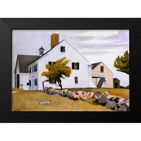 House at Essex, Massachusetts Black Modern Wood Framed Art Print by Hopper, Edward