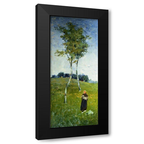 Under a French Sky Black Modern Wood Framed Art Print with Double Matting by Chase, William Merritt