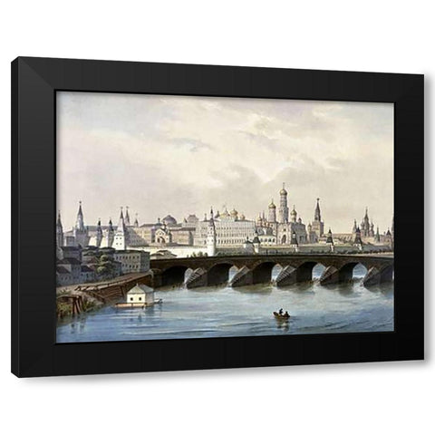 Kremlin (From Moscow and the Suburbs) Black Modern Wood Framed Art Print by Indeytzev, Dmitry Sergeevich