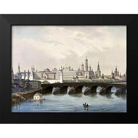 Kremlin (From Moscow and the Suburbs) Black Modern Wood Framed Art Print by Indeytzev, Dmitry Sergeevich