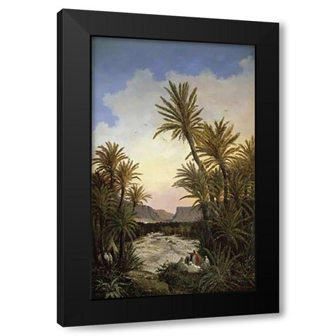 The Gorge of El Kantara Black Modern Wood Framed Art Print with Double Matting by Lucy, Adrian