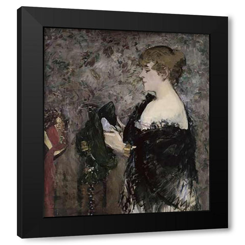 The Milliner Black Modern Wood Framed Art Print by Manet, Edouard