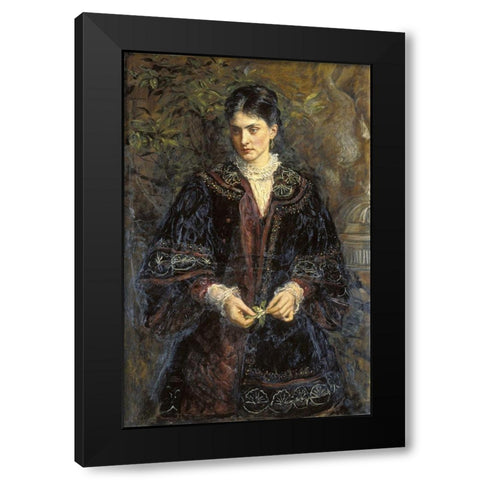 Oh! That a Dream So Sweet, So Long Enjoyed, Should Be So Sadly, Cruelly Destroyed Black Modern Wood Framed Art Print with Double Matting by Millais, John Everett