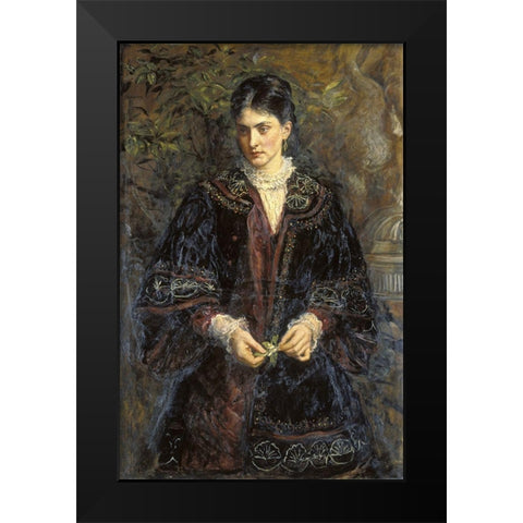Oh! That a Dream So Sweet, So Long Enjoyed, Should Be So Sadly, Cruelly Destroyed Black Modern Wood Framed Art Print by Millais, John Everett