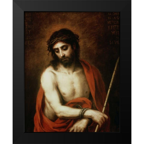 Ecce Homo Bartolom Black Modern Wood Framed Art Print by Murillo, Bartolome Esteban