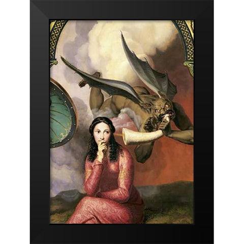 Good and Evil (Detail) Black Modern Wood Framed Art Print by Orsel, Andre Jacques Victor