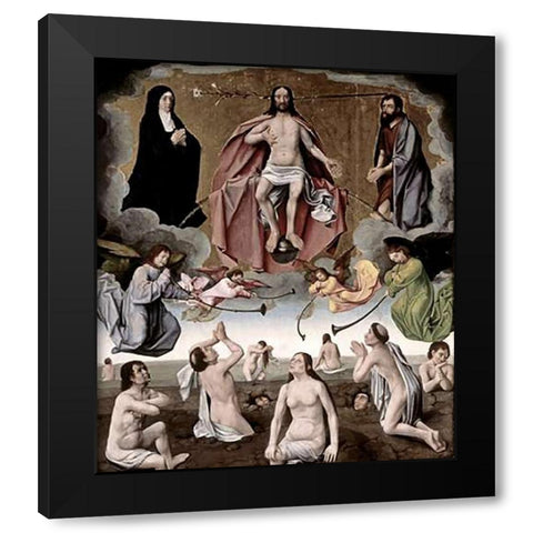 The Last Judgement Black Modern Wood Framed Art Print with Double Matting by Provost, Jan