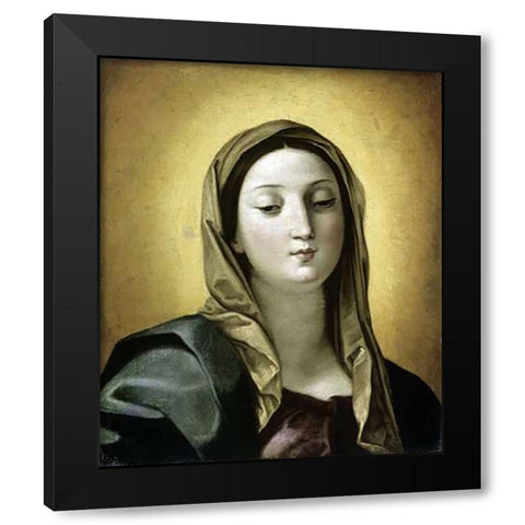 Madonna Black Modern Wood Framed Art Print with Double Matting by Reni, Guido