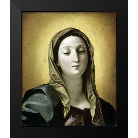 Madonna Black Modern Wood Framed Art Print by Reni, Guido