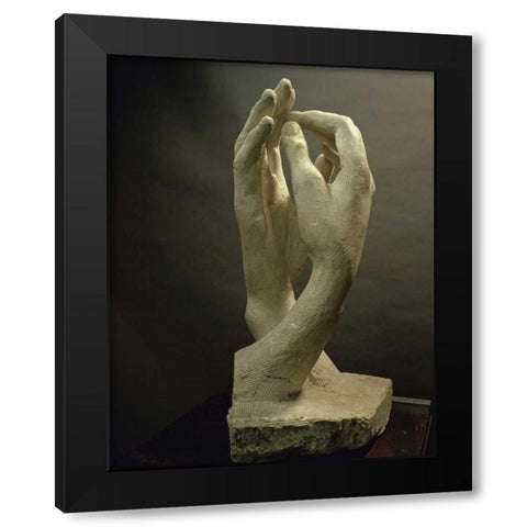 The Cathedral, 1908 Black Modern Wood Framed Art Print with Double Matting by Rodin, Auguste