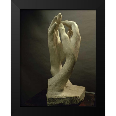 The Cathedral, 1908 Black Modern Wood Framed Art Print by Rodin, Auguste