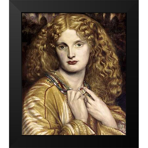 Helen of Troy Black Modern Wood Framed Art Print by Rossetti, Dante Gabriel