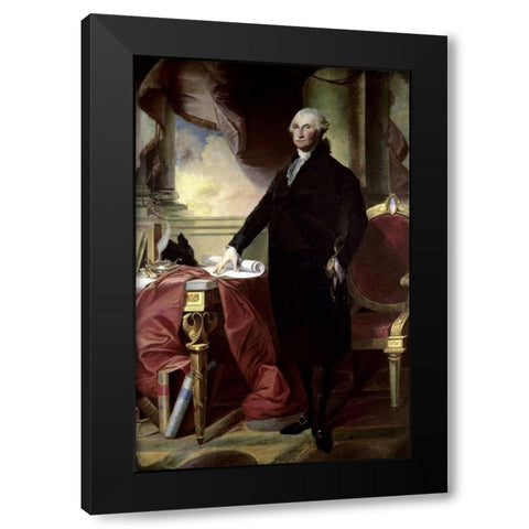George Washington Black Modern Wood Framed Art Print with Double Matting by Stuart, Gilbert