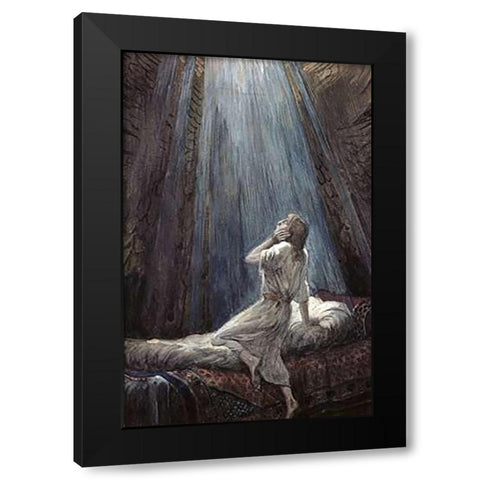 The Voice of the Lord Black Modern Wood Framed Art Print by Tissot, James
