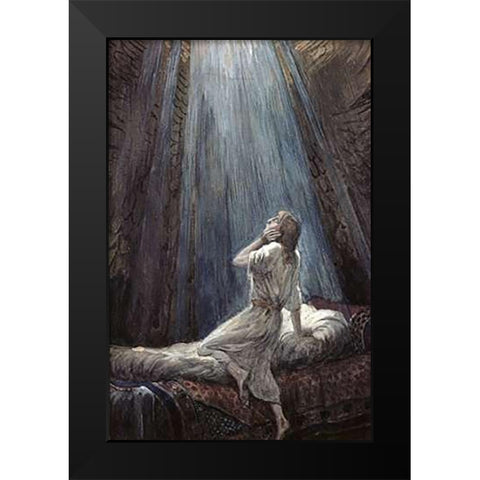 The Voice of the Lord Black Modern Wood Framed Art Print by Tissot, James