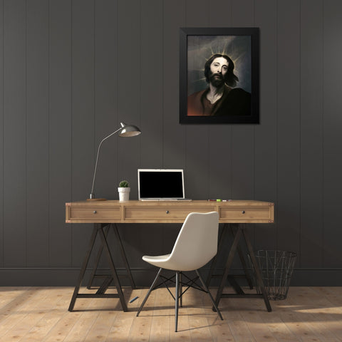 Jesus Holy Christ Black Modern Wood Framed Art Print by Van Dyck, Anthony