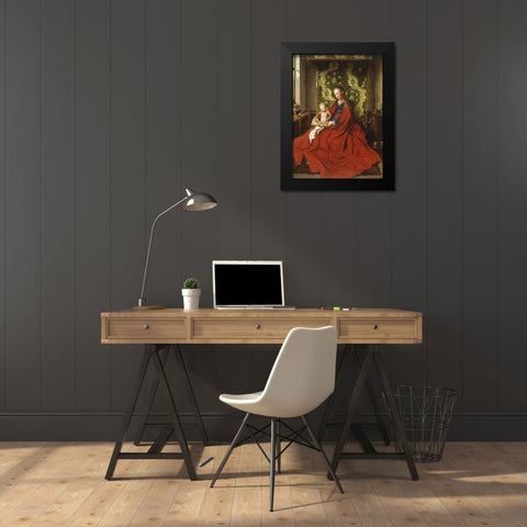 Madonna and Child Black Modern Wood Framed Art Print by Van Eyck, Jan