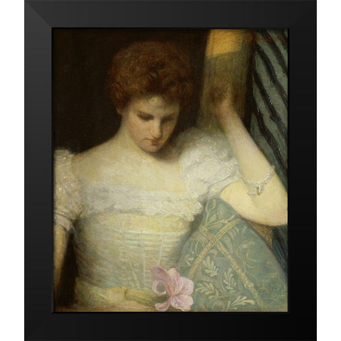 The Orchid Black Modern Wood Framed Art Print by Weir, Julian Alden